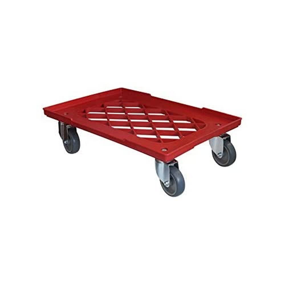 Denox DEN143 Carro portacajas rejado 600x400, Rojo, 600x400x175 mm