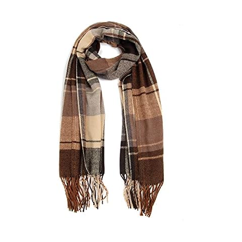 Miss Lulu Men's Plaid Wool Scarf Cover