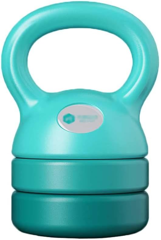 Kettlebell Lifting Workout Heavy Duty High Repetition Workouts Kettle Bell for Gym Home Fitness Adjustable 5-12 LB Weights (Blue)