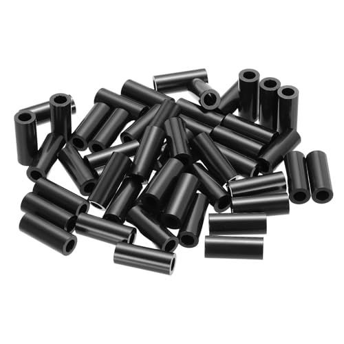 PATIKIL 120個M4 A B SスペーサーM4 x 7mm OD x 18mm lプラスチックラウンドスペーサーワッシャー黒スタンドオフナットノンスレッドスクリューボルト電気アウトレット