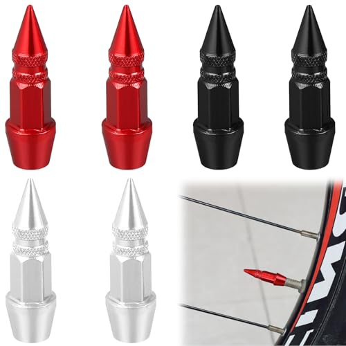 6 tapones de válvula de bicicleta francesa, de aluminio, tapas de válvula de aire, tapas para válvula de aire