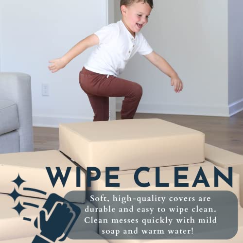 Foamnasium Gymnasium, Indoor Foam Playset, 4 Piece Soft Toddler And Active Kids Play Foam Climber For Crawling, Climbing, Sliding And Jumping, Made In The Us, Pewter Multi #TOP4