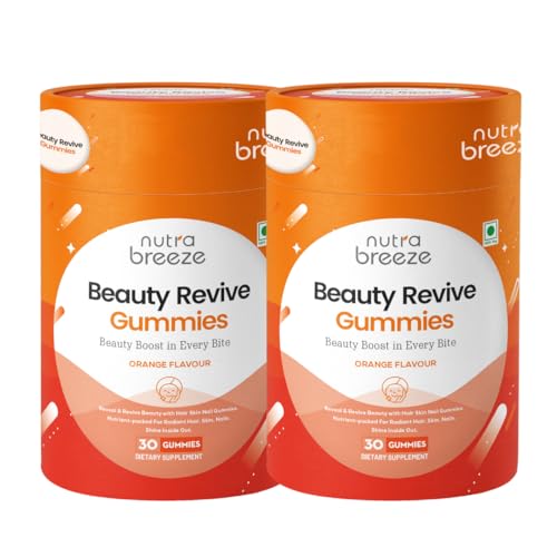 Image of Hair Gummies For Women and Men | 60 Days Pack | Beauty Gummies For Hair Growth, Skin Glow & Strong Nails | Orange Flavour