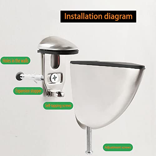 2 Pcs Wood/Glass Shelf Bracket Holder/Wall Mount Panel Glass Clip Clamp, Adjustable, Brushed Nickel #TOP5