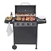 BBQ Kingdom 4 Burner Gas BBQ - Large Outdoor Patio Garden Grill Black