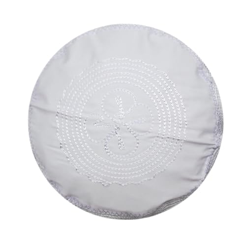 Kids & Toddler White Embroidered Cotton Kufi Muslim Kufi Takke Peci Kofia Hat 3XS- 19.5" (50cm)3