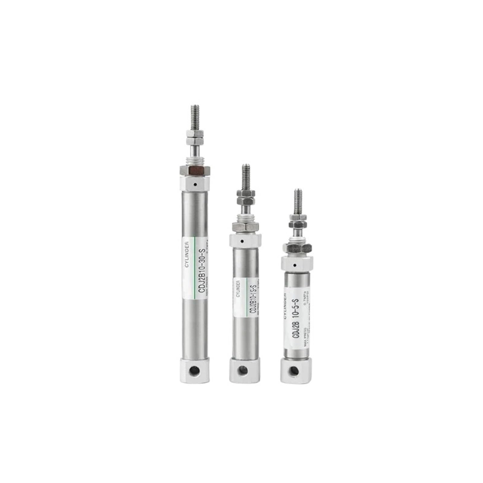 Cilindro neumático de simple efecto CDJ2B de vástago único y carrera compacta 5