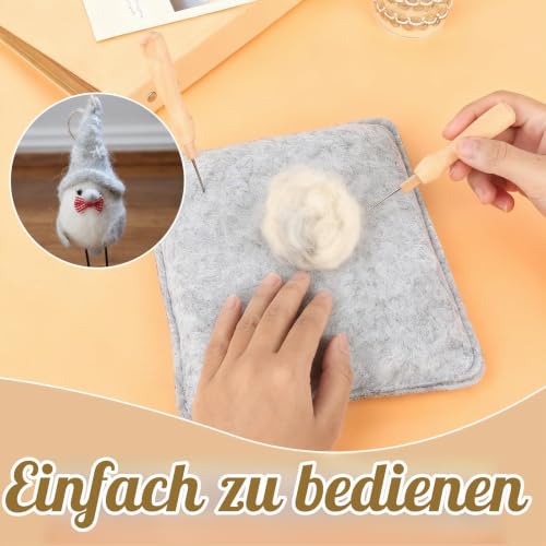 Yaunming Filzen Starterset für Anfänger mit Filzwolle und Nadeln – Bild 7