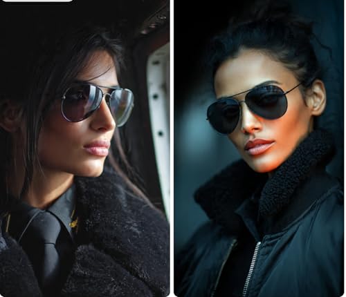 Image of Unisex Stylish Round Sunglasses | TAC Polarized Lens | 100% UV Protection | Men & Women Driving Bikes, Outdoor Sports, Hiking & Travel Eyewear (black sunglass)
