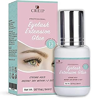 Creip Eyelash Extension Glue for Eyelash Lifting or False Eyelashes, Extensions Glue 1-2 Sec Drying Time, Retention - 7 weeks 1