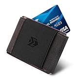 VBAX Minimalist Slim Elastic Wallet - Small Front Pocket Credit Card Holder for Men & Women Holds Up to 12 Card & Cash