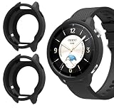 GIOPUEY Cover Compatibile con Oppo Watch X3 Mini/X2 Mini, [2 Pezzi] Morbido TPU Silicone Case Protettiva, Ultra-sottile Custodia - Black