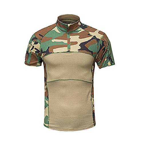 Tactical T-shirt ToCoQ[ GA\tg MA AEghA V[eBO ˌ  ʕ 퓬 ^NeBJ BDU  Robg TVc zʋC - ʕ Woodland - L
