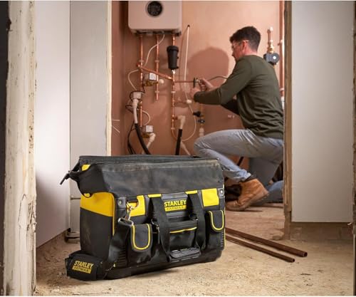 Stanley FatMax Werkzeugtasche / Transporttasche (50x30x29cm, schlagfester Boden, Aufbewahrungstaschen im Inneren, große Öffnung für leichten Zugang, aus robustem Material) FMST1-71180 - 4