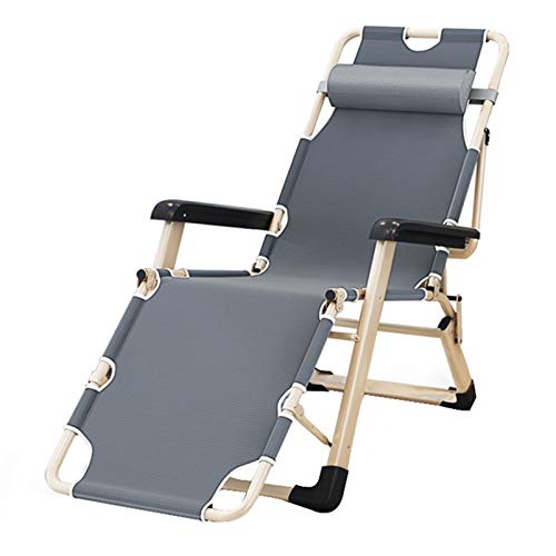Chaise réglable avec support d'appui-tête | Transat de jardin 100kg