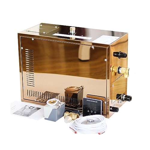 Generador de vapor para sauna, Nerador de automático de acero inoxidable de 9kw, máquina de baño de for sala de Sauna con descalcificación automática for controlador Digital de sala de Spa para Domést