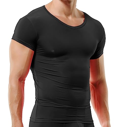 Camiseta interior de manga corta ideal para llevar bajo camisas de vestir en la oficina