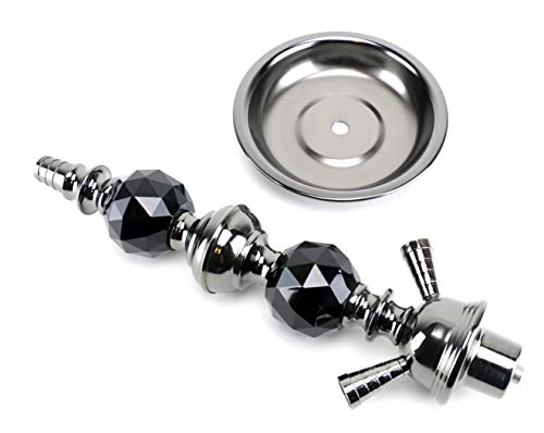 Gstar 18" Deluxe 2 Hose Hookah With Optional Carrying Case (Akimbo Black W/Case) #TOP6