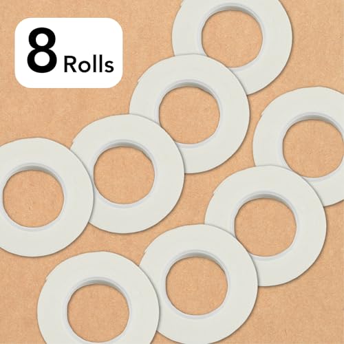 Image of 8 Rolls Double Sided Heavy Duty Foam Tape - 12mm x 1mm x 2.5m, Weatherproof Adhesive for Indoor & Outdoor Use, Ideal for Home, Office, Car, Gap Filling, Decorative Mountings, and Trim