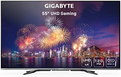Gigabyte S55U 55" 120Hz 4K UHD Gaming Monitor, VA, 3840x2160 Display, 2ms Response Time (GTG), 2X HDMI 2.1 (48G, eARC), 2X HDMI 2.0, 2X USB 3.2 Gen 1 (S55U-SA)