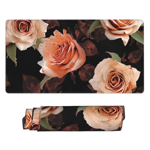 Tapis de souris de jeu grand format anti-glisse avec bords cousus durables