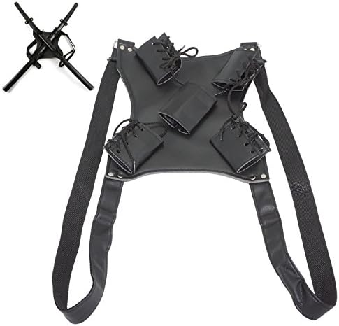Sword Bag Sword Carry Case Back Strap Waistband for Ninja Hero Cosplay Anime Costume