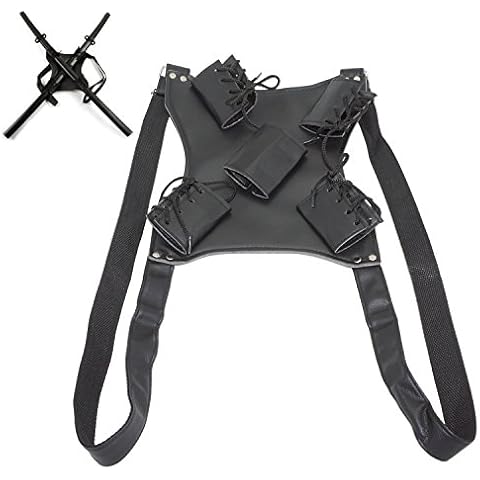 Sword Bag Sword Carry Case Back Strap Waistband for Ninja Hero Cosplay Anime Costume (Back Strap for Dual Sword) Cover