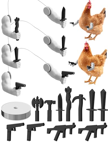NiToy Chicken Arms Kit Thickened 3D Printed Poultry Costume with Adjustable Wire and Accessories for Backyard Photos Parties and Social Media