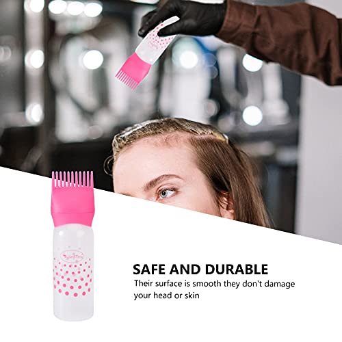 Partykindom 3 Pack Root Comb Applicator Bottle, Applicator Bottle For Hair Dye Bottle Applicator Brush Root Comb Color Applicator Bottle With Comb Refillable Container For Salon Store #TOP4