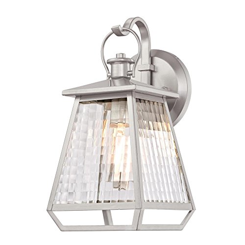 Westinghouse Lighting 6357500 Aurelie One-Light, Nickel Luster Finish with Clear Waffle Glass Outdoor Wall Fixture Westinghouse Lighting 6357500 Aurelie One-Light, Nickel Luster Finish with Clear Waffle Glass Outdoor Wall Fixture