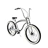 Tracer 26" Avalon GT7 Beach Cruiser Bikes, 7-Speed Disc Brake, Matte Gray Hi-Ten Steel Frame, Dual-Spring Wide Saddle, HI-Rise Cruiser Handlebar for Adults (mgry1) #1