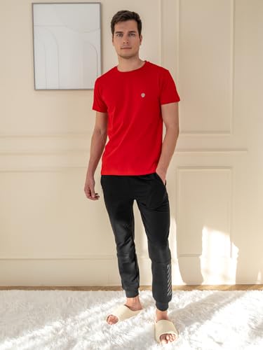 Image of Lux Cozi Men's Cotton Solid Regular Fit T-Shirt