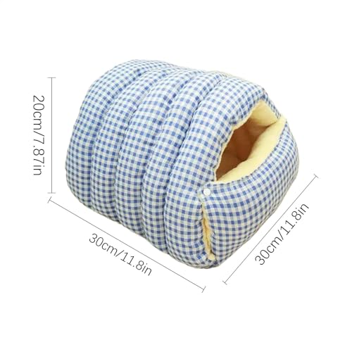 Hundenest – Haustiernest | niedliches verdicktes kariertes Welpenbett | tragbare warme Tasche für Haustiere | waschbarer Katzenschlafbedarf für Sofa, Bett, Stuhl und Boden