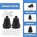 2-Pack Universal CV Joint Boot Repair Kit – Silicone Axle Boots for 19mm-24mm Shafts, Waterproof & Dustproof with 4 Stainless Steel Clamps & 6 Cable Ties – Fits Most Cars/Vehicles