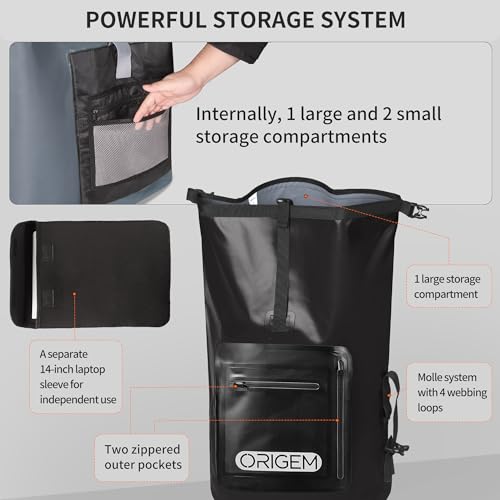 Sac étanche avec sacoche pour ordinateur portable pour rester au sec en mer