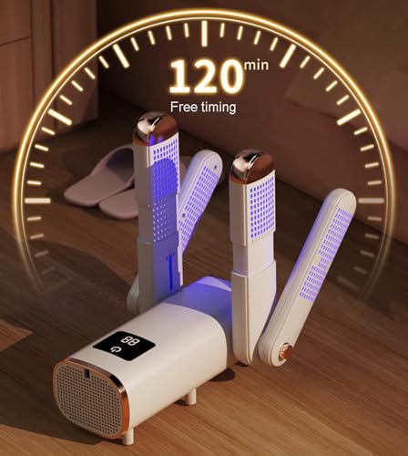 Secador eléctrico portátil para 2 pares de calzado con temporizador miniatura 5