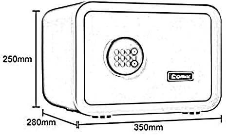 安全 25cmの厚手の金庫の貸金庫 家庭用の小さなオフィスの安全なベッドサイドワードローブのパスワード収納ボックスジュエリー 書類 お金 の安全なキャビネットのキーボックス 金庫 B08p1jkt2f 13 753円