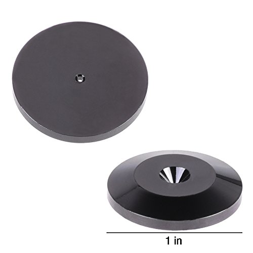 Bluecell Pack Of 8 Black 24K Nickel Plated Speaker Spikes Pads Mats 5X25Mm Isolation Stand Foot Cone Base #TOP1