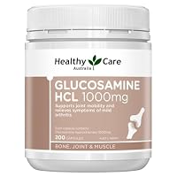 Healthy Care High Strength Glucosamine HCL - Supports Joint Mobility & Comfort - Premium Quality Dietary Supplement - 1000 mg - 200 Tablets