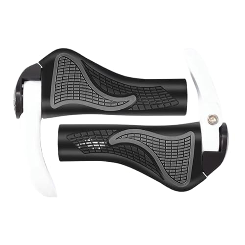 QUXVUIS マウンテンバイクハンドルバーアクセサリーユニバーサルゴムシリコンカバー迅速かつ簡単なインストールのための 120 ° 調整可能, 白