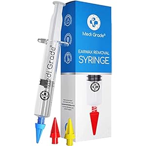 Medi Grade Oorsmeer Verwijderaar Spuitkit met 3 x Dopjes met een Zachte, Viervoudig Reinigende Straal – Verbetert het…