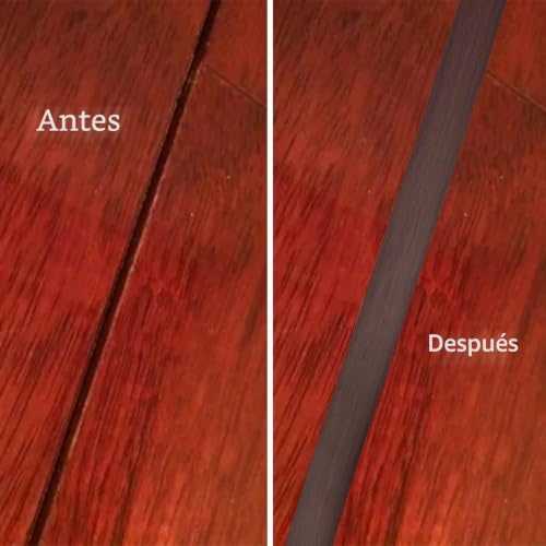 Miniatura 4 de Tira De Umbral De Pvc De 200cm, Tiras De Transición De Piso, Tiras De Cubierta De Piso Laminado, Tira Divisoria De Puerta De Piso Autoadhesiva 200cm-Roble, 4cm