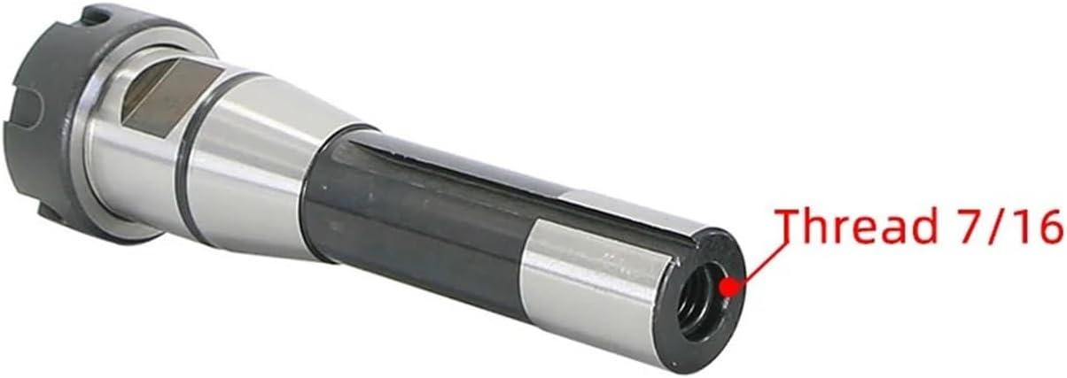 R8 ER16 ER20 ER25 ER32 ER40 CNC milling 0.008 CNC Grinding Center Rest Spindle for er Collet Chuck(R8-ER20A,Thread M12)