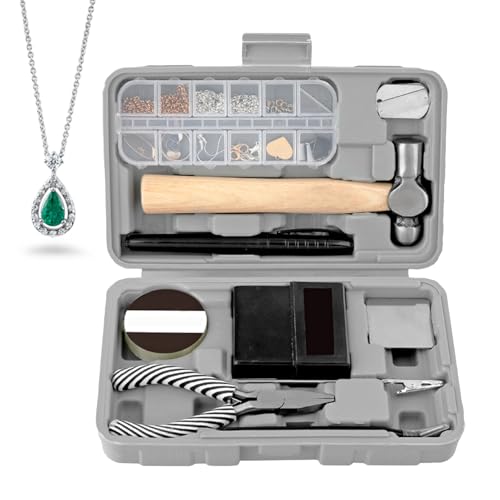 Kit de reparación de joyas con alicates para collares y pendientes 2