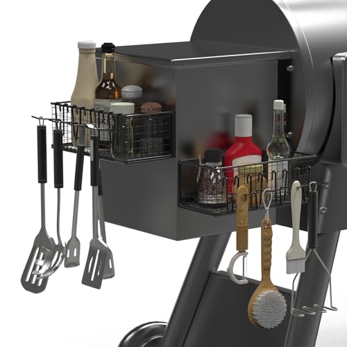 Sirozi 2 Pack of Magnetic Storage Bin for Traeger Grills, Suit for Traeger Ironwood 885, Pro Series 34, Pro Series 22, Pro D2 575, Pro 780, Ironwood 650, Z-Grills, Pit boss