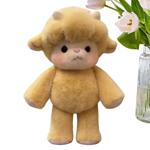 Generisch Peluche de - Muñeca de peluche de oveja con dibujos animados de oveja, adecuada para niños, hombres, mujeres, niños, niñas, adolescentes, hijo, hija, familia, amigos