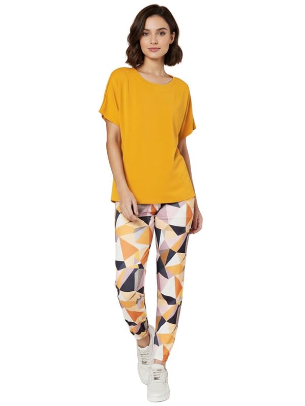 de trendz Women's Yellow Cotton Lycra Blend Solid Tracksuit | Co-ord Set For Women| Track Suit Set For Women-picture-25