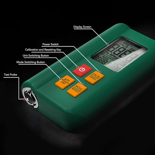 Medidor Digital de Espesor de Recubrimiento de Alta Precisión, Rango 0-1500 μm, con Pantalla LCD, para Pintura Automotriz y Metal miniatura 2