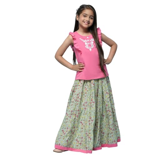 Image of BIBA Girl Cotton Straight Printed Co-Ord Set