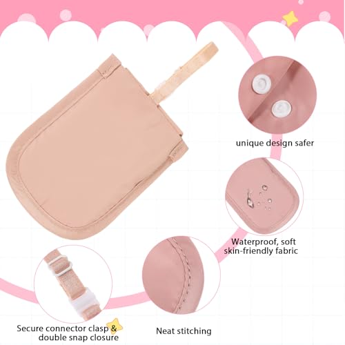 Image of 2 PCS Travel Bra Wallet for Women, Hidden Undercover Travel Bra Pouch for Women (Washable) Under Clothes Money Belt Pouch Secret for Passport Money Valuables for All Bra Sizes(4x5.4 Inch Black, Pink)
